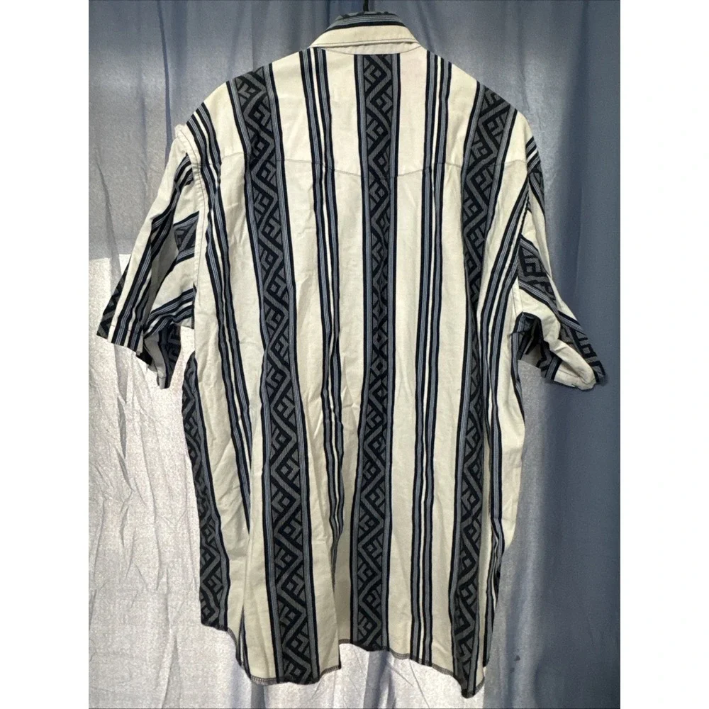 Wrangler Shirt Men X Long Tails Ranch Rider Rodeo Western Aztec Adult 17 - Picture 2 of 10